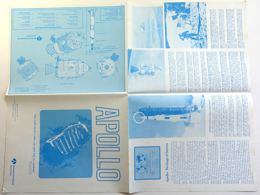 Apollo Spacecraft J-Mission configuration historical info Schematic Pamphlet 22”