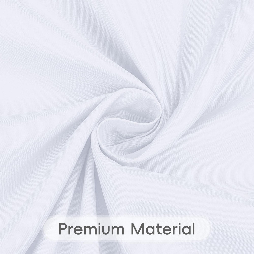 8 Pack White Tablecloth 60 x 102 Inch Rectangular Table Cloth for 6 Foot Rect...