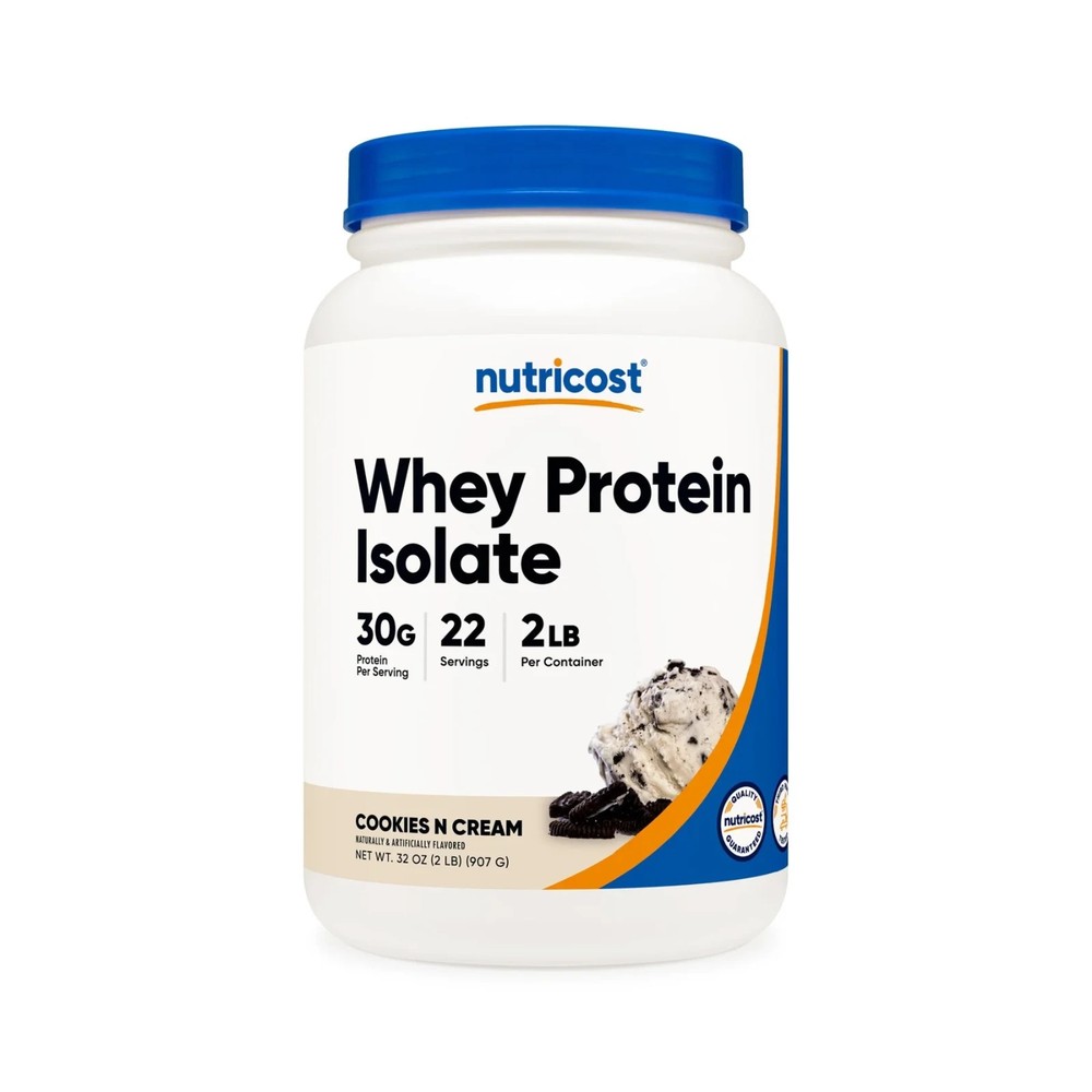 Nutricost Whey Protein Isolate Powder/2LBS/30g/25serv