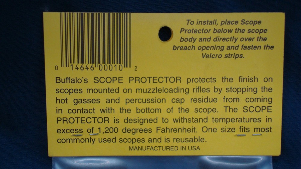 Buffalo Bullet Comapny 00010 Muzzleloader Scope Protector NOS