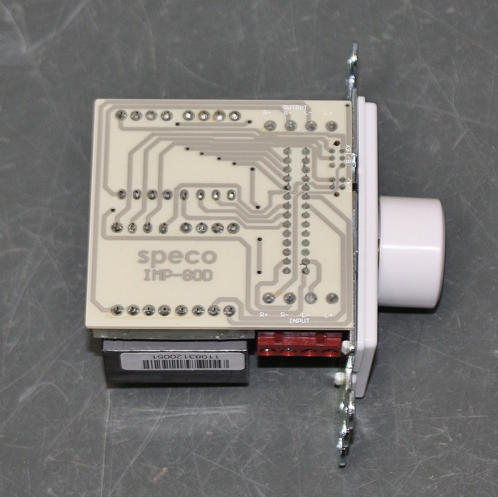 (3) Speco Technologies Volume Control IMP80D, Dial Knob & Plate, White, Almond