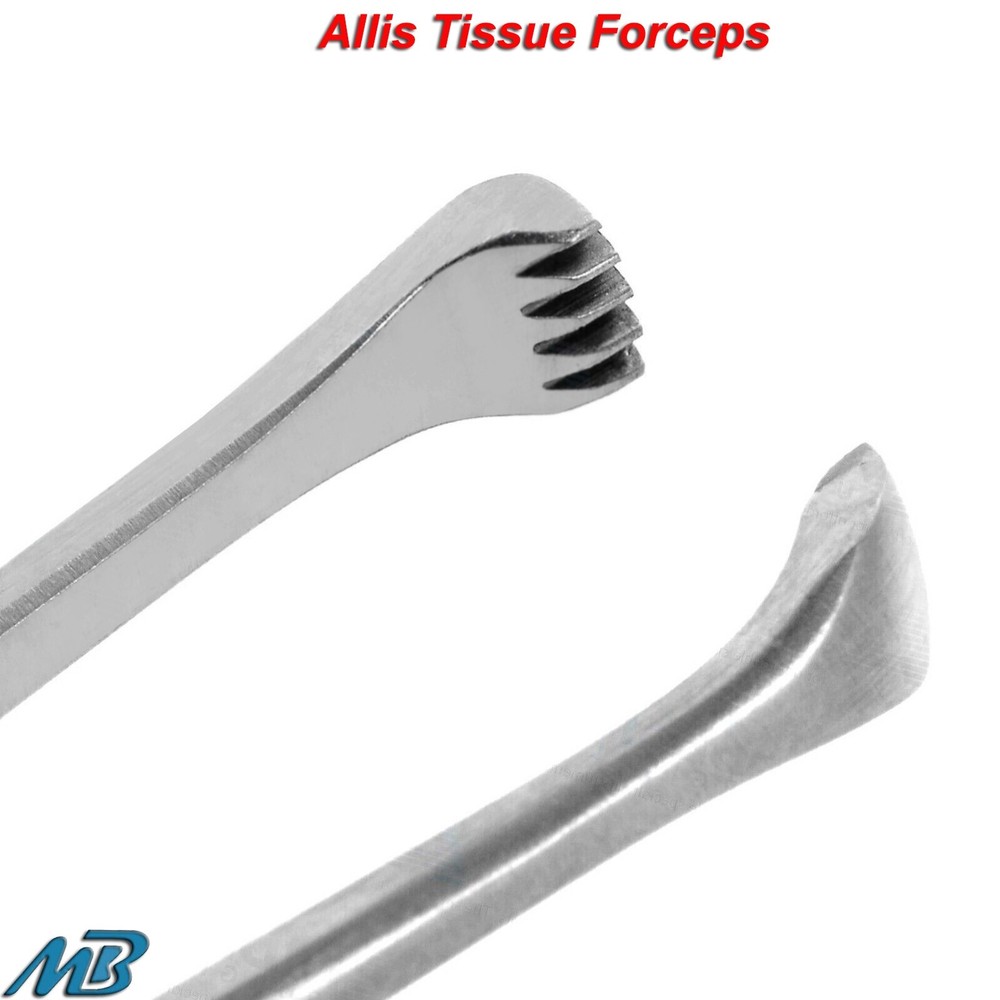 Surgical Allis Tissue Forceps Teeth Pickup Locking Pliers Dental Lab Instruments