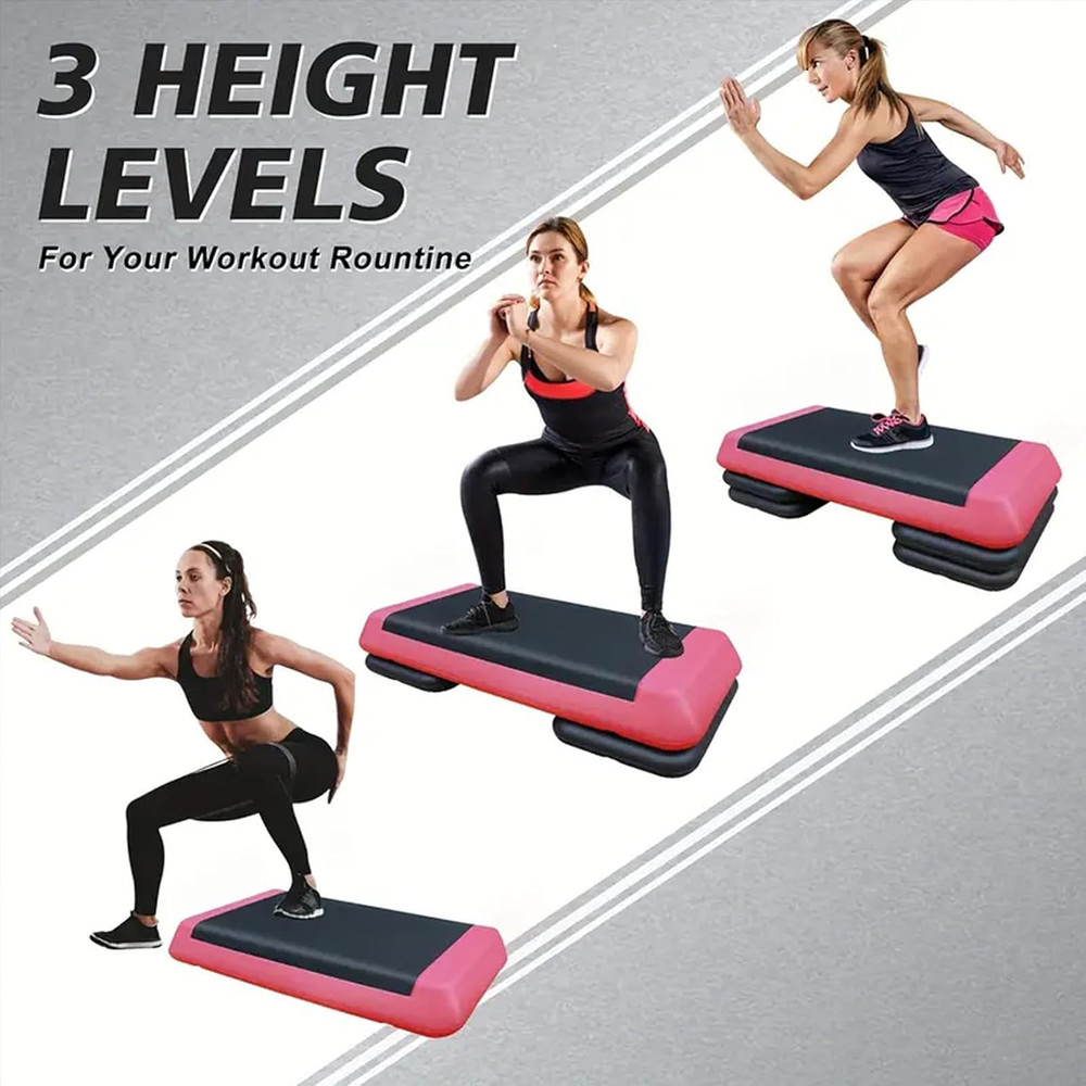 Adjustable Workout Aerobic Exercise Step Platform, Fitness & Exercise Step Platf