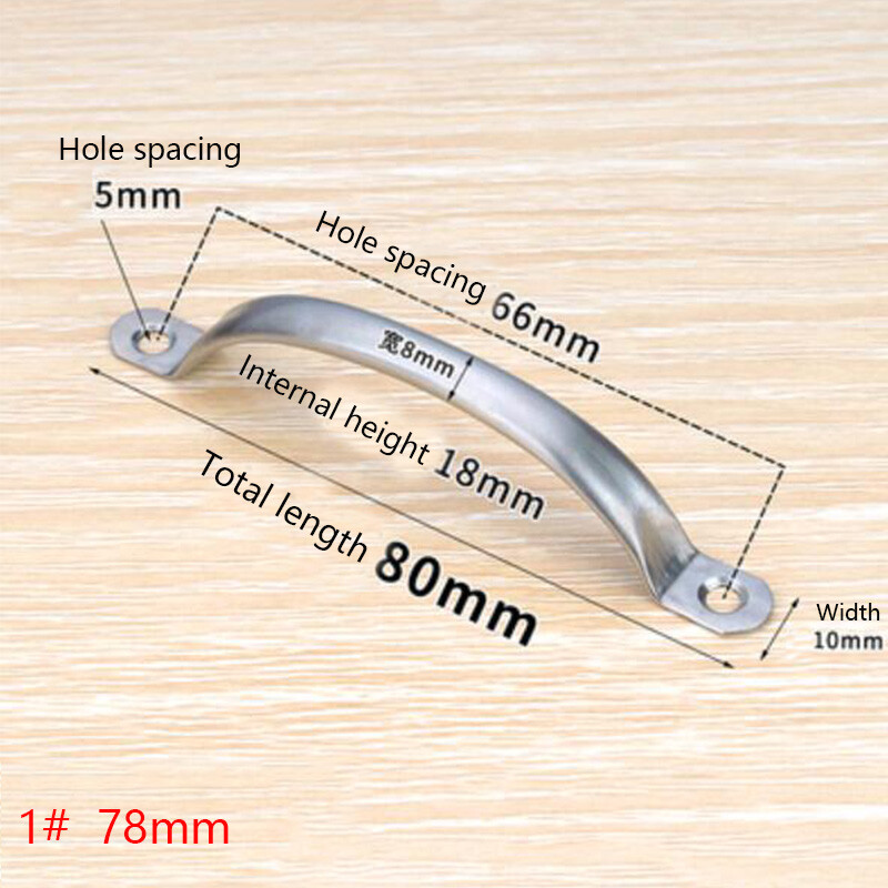 Shaker D Pull Handle - Stainless Steel -Kitchen|Bathroom Cabinet Cupboard Drawer