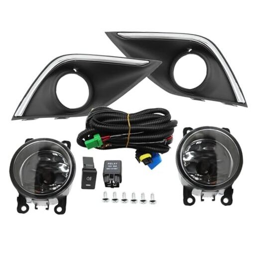 Front Pair Bumper Fog Light Assembly Compatible with 2016 2017 2018 Outlander