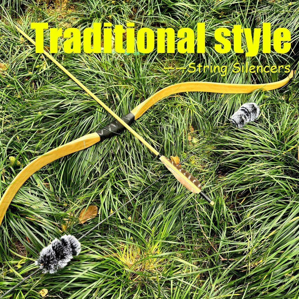 2 Pair Bow String Silencers Soft Bowstring Shock Absorber Stabilizers Archery...