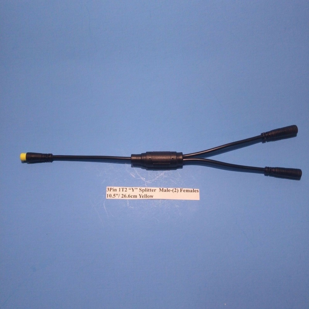 Ebike 3Pin Yellow "Y" Splitter Shift Sensor Waterproof 10.5"