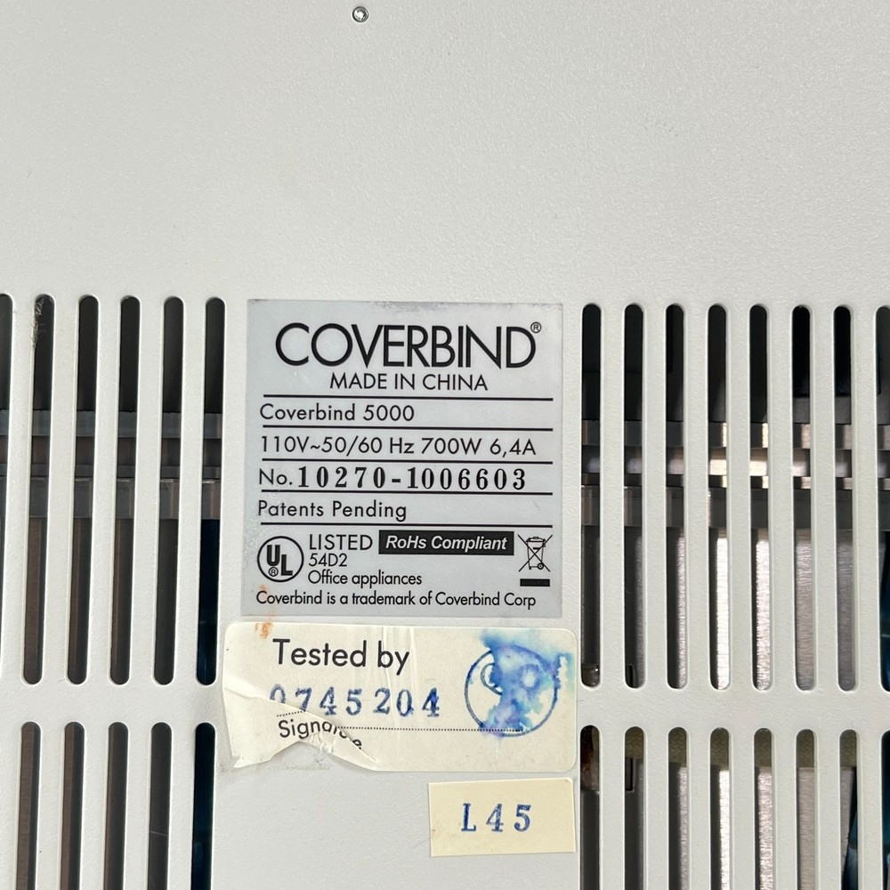 CoverBind 5000 Desktop Binding Machine w/Power Cable