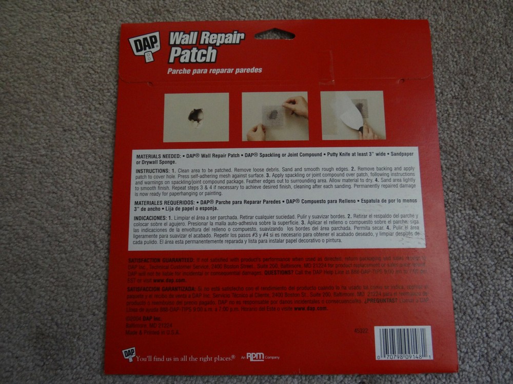 DAP Wall Repair Patch 8 x 8