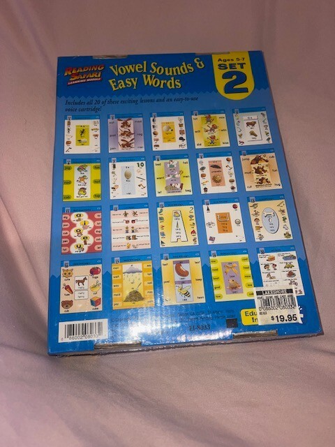 Reading Safari Learning Module & Book Vowel Sounds & Easy Words Educational