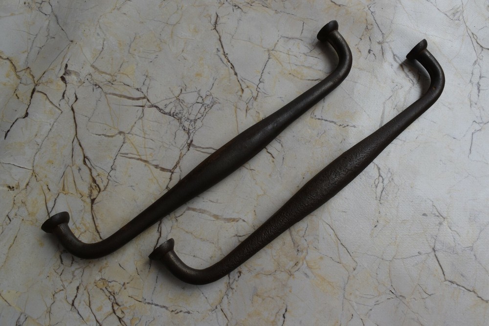 Vintage Handmade iron door cabinet screen Gate handles pull rustic 2 pcs