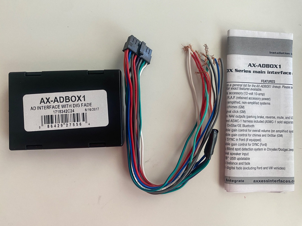 Axxess AX-ADBOX1 Auto Detect System Interface Control Box With Dig Fade - Black