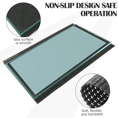 13 Pcs Float Glass Lapping Plate Kit Include Three Sheets 5/16 x 5 x 12 Float