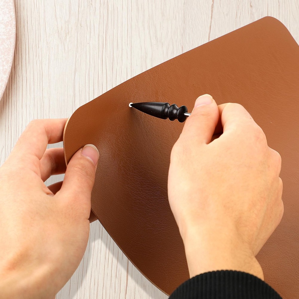 2PCS Leather Burnisher Bits, Working Tools Edge Burnish black