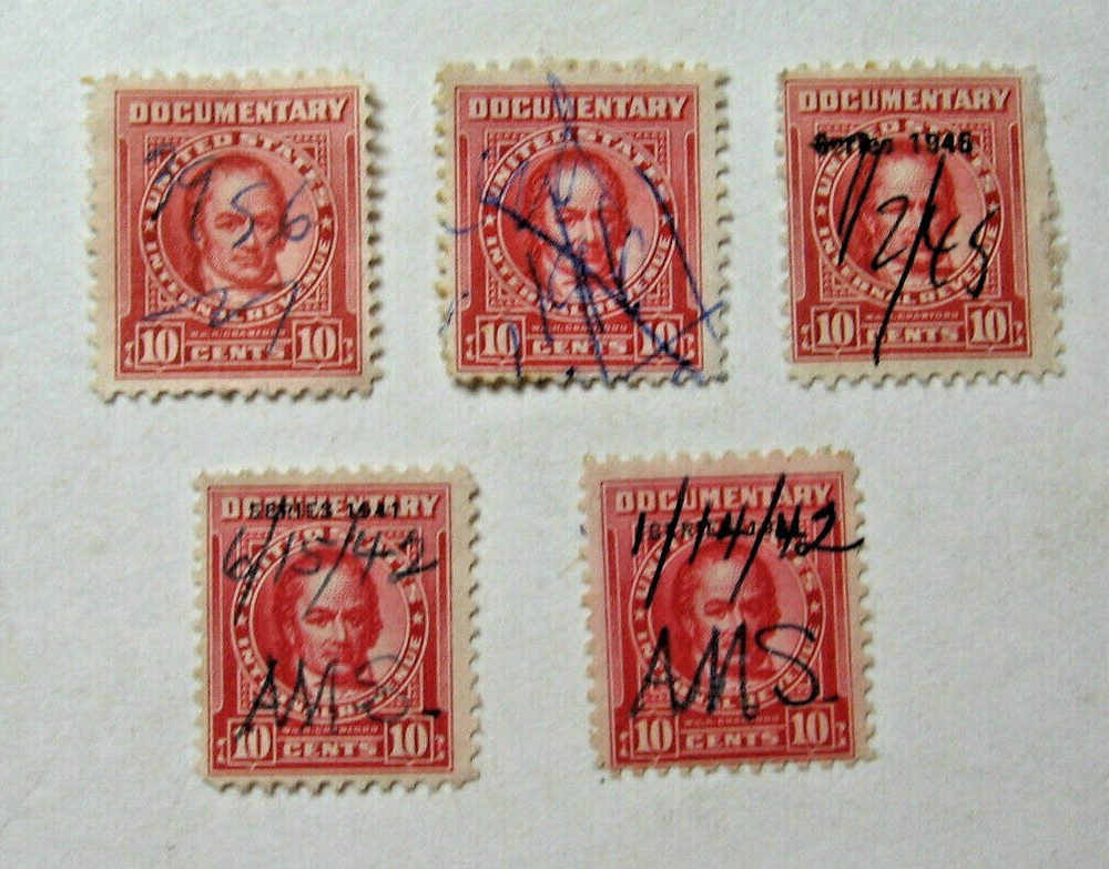 1940's Series Internal Revenue 10 Documentary Stamp