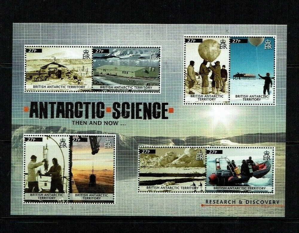 British Antarctic Territory: 2011, Antarctic Science, 3 M/sheets, MNH
