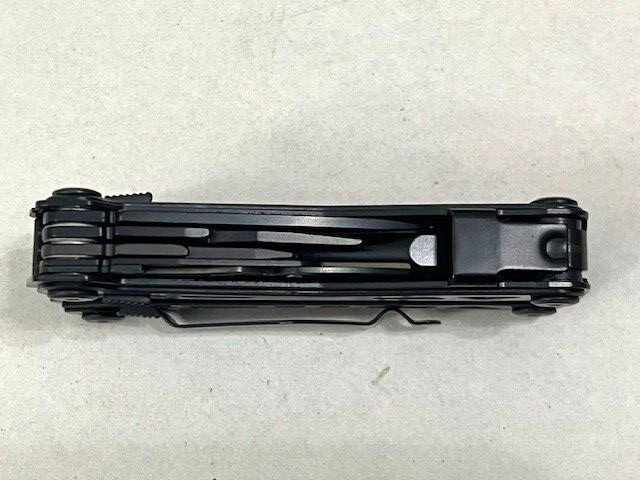 Flissa Multitool Plier Black FOLDING Pocket Tools WITH Sheath - Excellent