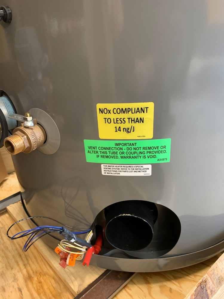 Rheem GHE100SS-250A Commercial Low NOx Gas Water Heater 100-Gal 120V 250,000BtuH