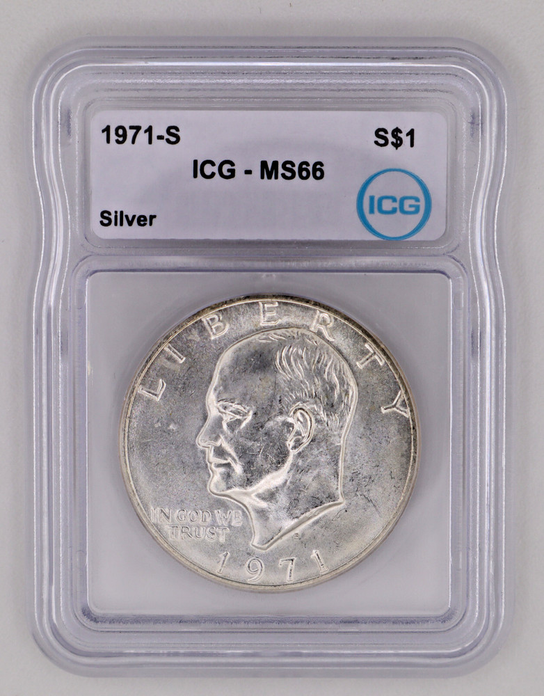 1971-S Silver Eisenhower Dollar ICG MS-66 White Label