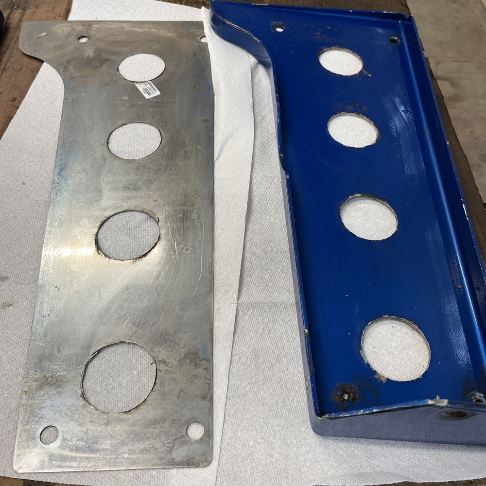 Peterbilt 359 Blue Side Cowl Panel W/ SS Covers Driver Side