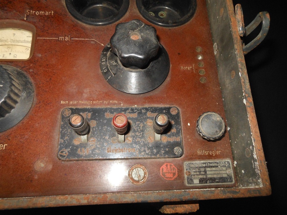 WW2 German Luftwaffe Messbrücke Ohmmeter - COMMUNICATION LINE TESTING UNIT