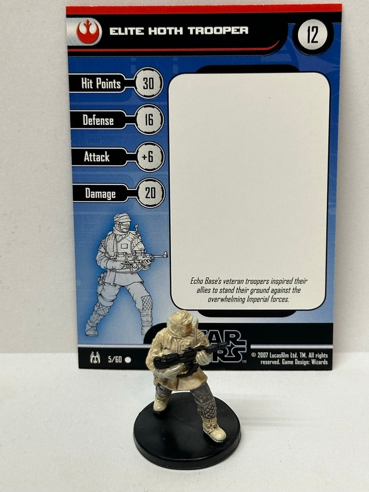 Star Wars Force Unleashed 05/60 Elite Hoth Trooper (C) Miniature