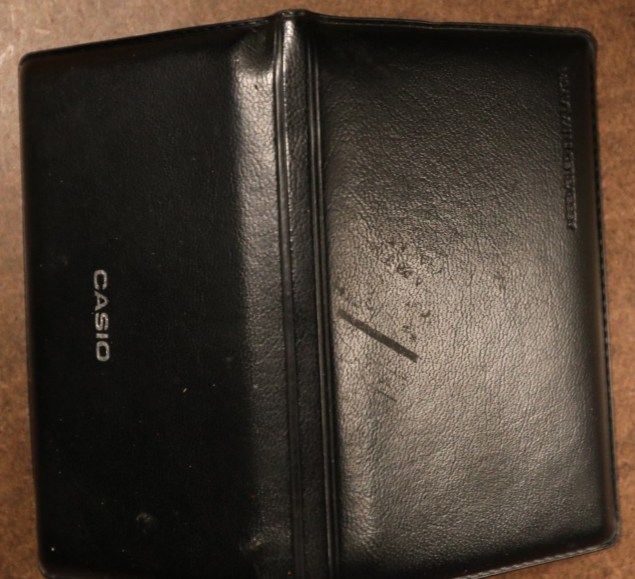 Vintage Casio SL-100B Electronic Calculator Foldable Case Solar Cell