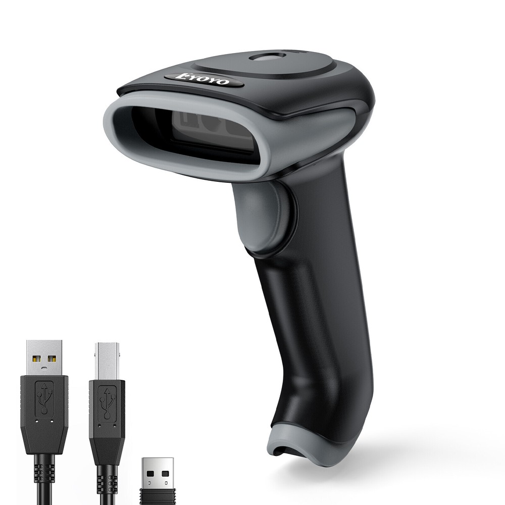 Eyoyo 2D Wireless Barcode Scanner Fast Speed 220 /sec,32Bit CPU Decoding Ability