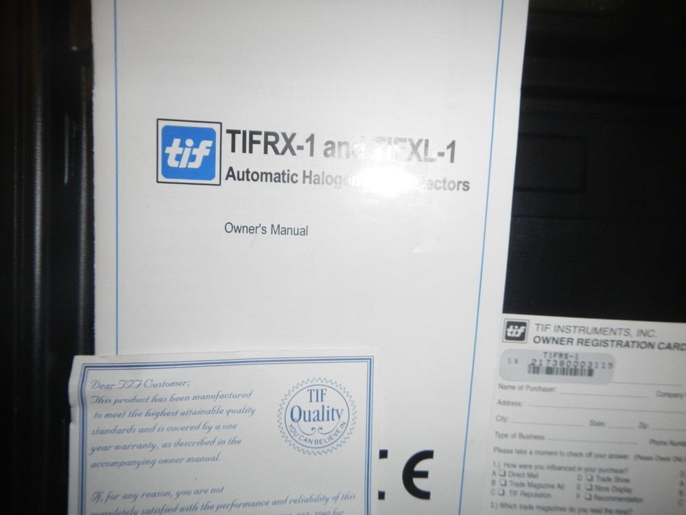 TIF RX-1 Refrigerant Leak Detector With Case WORKING