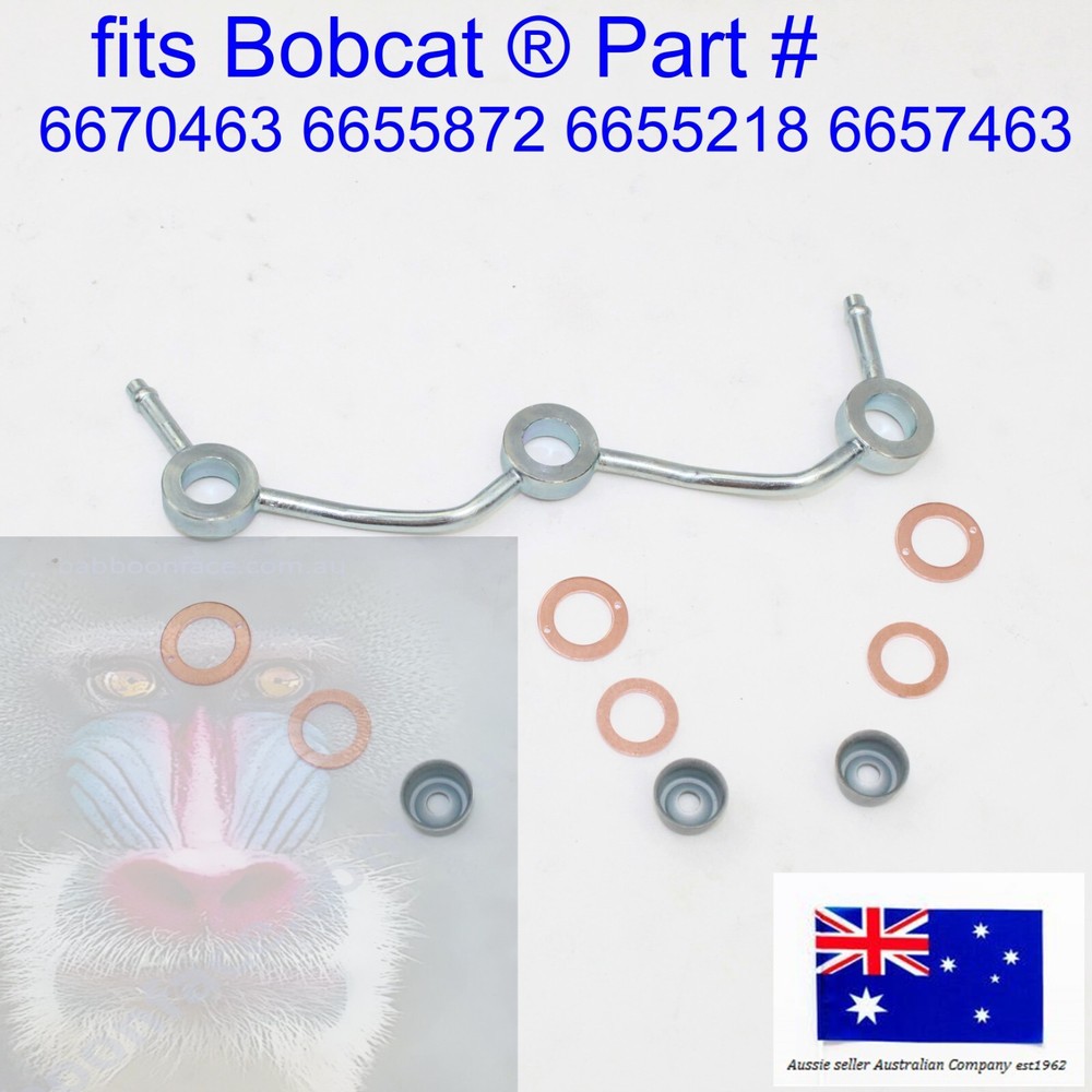 for Bobcat Injector Overflow Return Pipe Line & Washers 324 418 E08 E10 E10Z E14