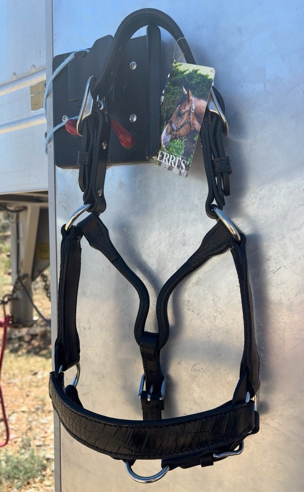 Perris Black Croc Halter