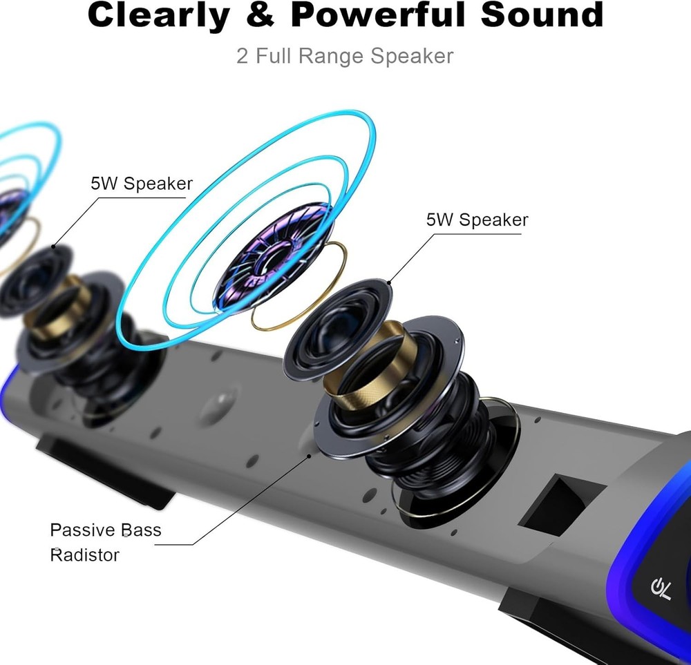 USB Powered Computer Speakers with Switch/