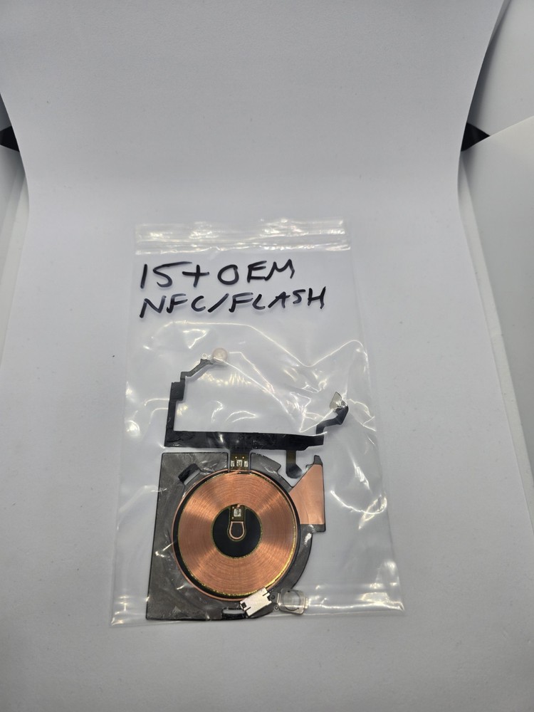 OEM Apple iPhone 15 Plus NFC Coil Wireless Charging Antenna & Flash Module Pull