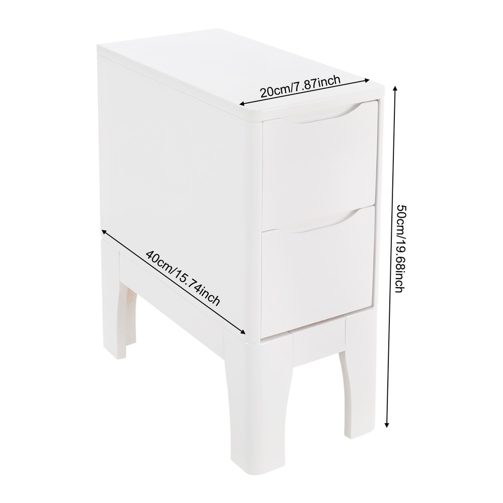 Rectangular Bedside Table 20*40*50cm Sofa Side Table Bedside Table with Drawers