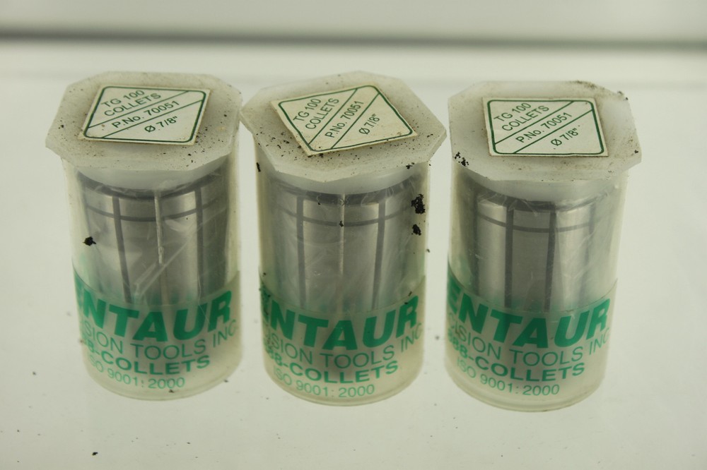 (3) CENTAUR 70051 7/8" PRECISION COLLET NEW