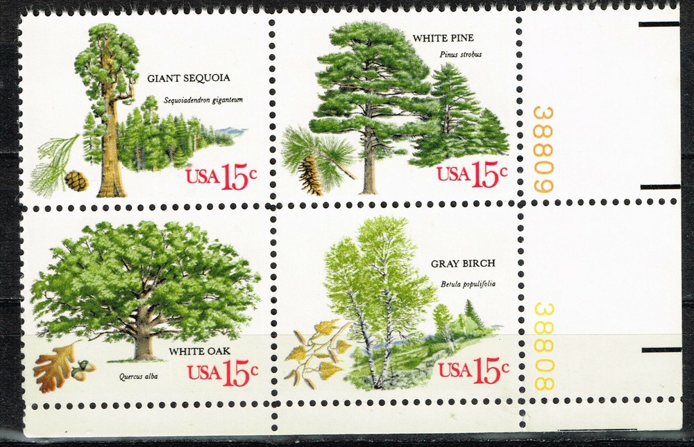 US Flora Trees Plants set 1980 MNH