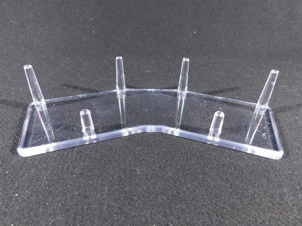 DOUBLE Three Post SPHERE Display Stand LARGE Size Clear Acrylic