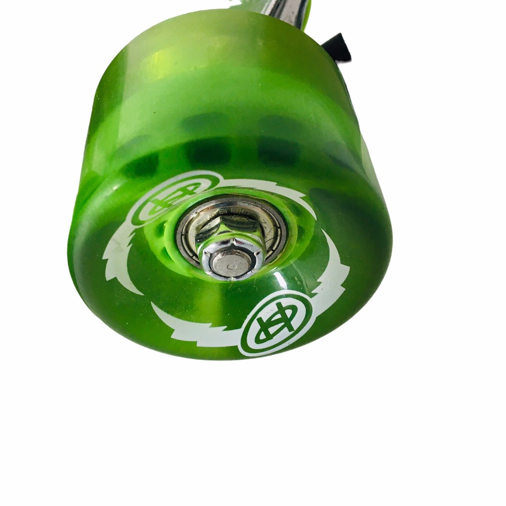 Skateboard Wheels Green Translucent w/Baseplate & Hardware