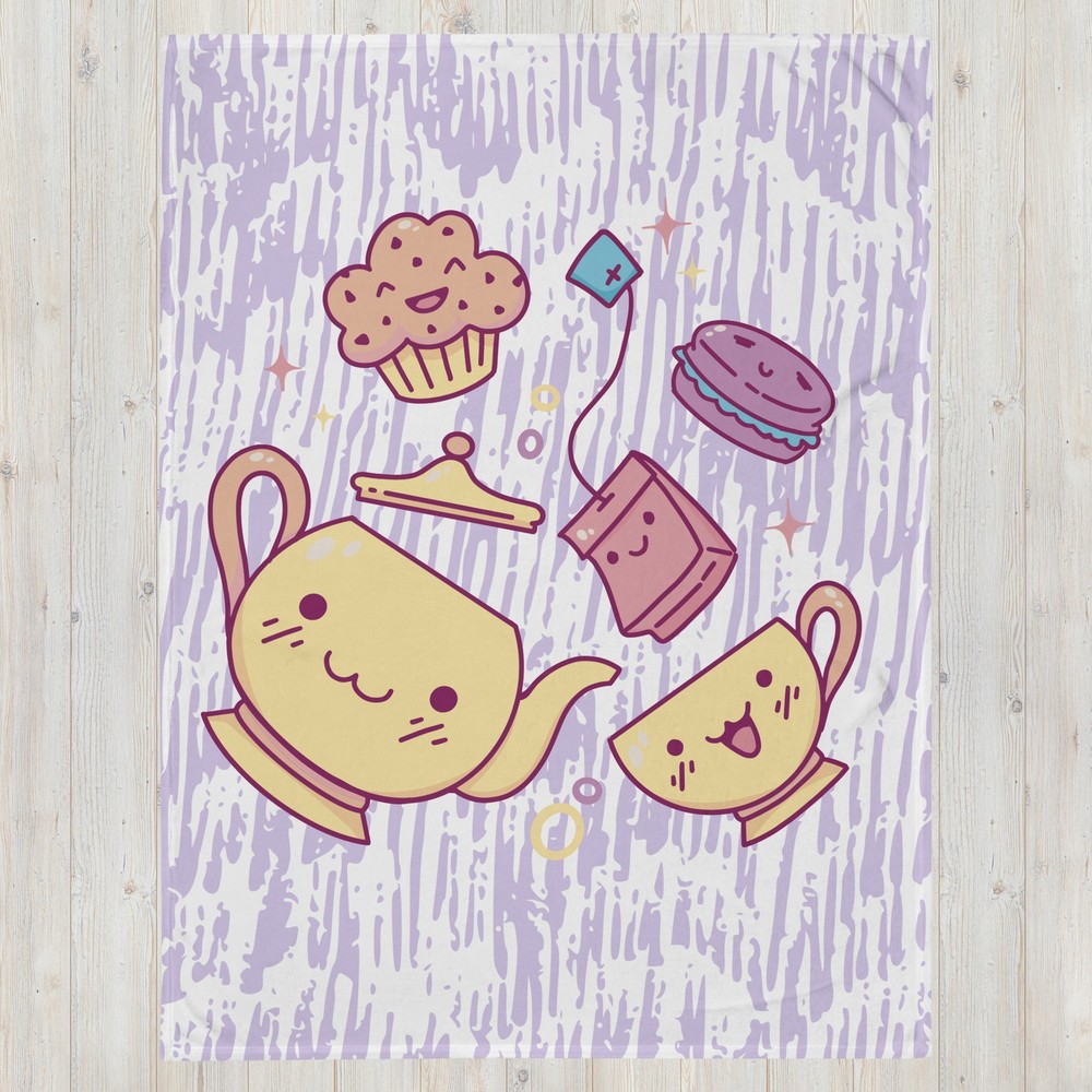 Tea Party Pals, CW Design, Throw Blanket