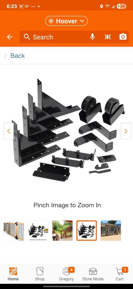 Pylex 11052 Sliding Gate Hardware Kit - Black