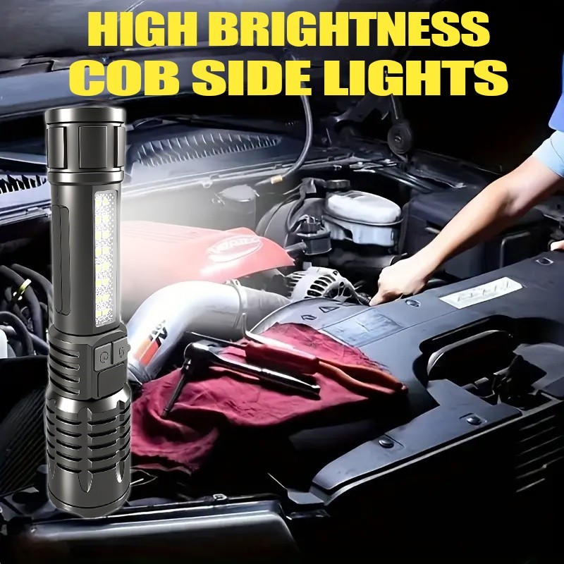 990000000 Lumen Super Bright LED Tactical Flashlight Rechargeable LED Work Light