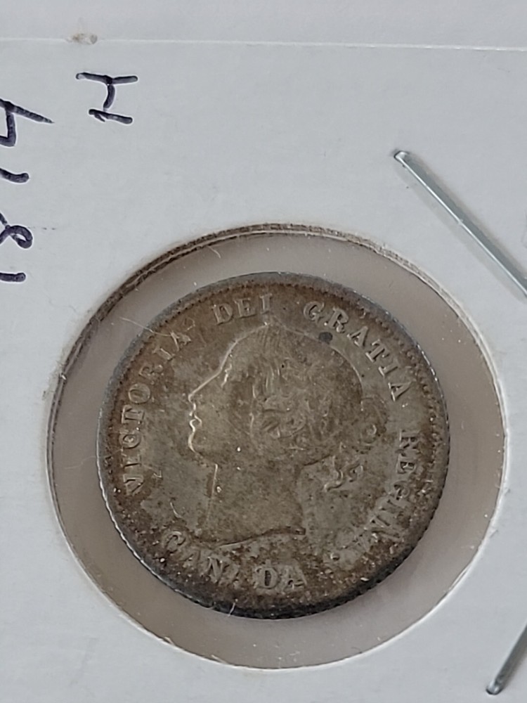 Canada 1874-H Silver 5 Cents 1964