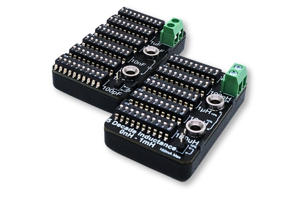 6 Decade Capacitance & 5 Decade Inductance Board/Box Combo with Cover