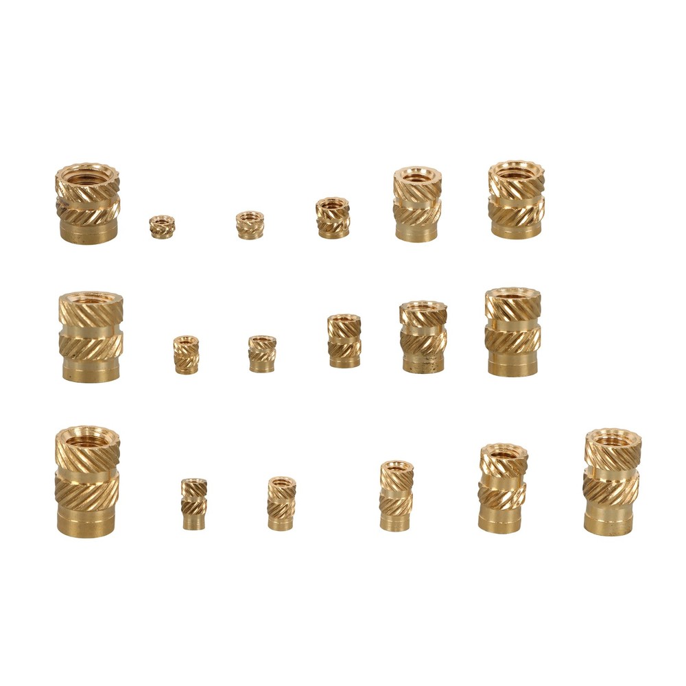 M2 M2.5 M3 - M5 M6 Threaded Inserts, 350Pcs Female Thread Knurled Nuts Kit