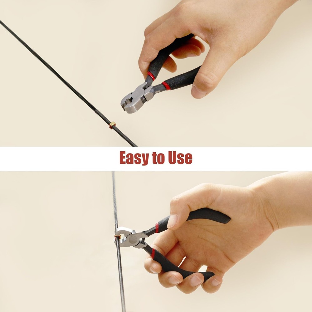 Archery Bow String Nocking Points Set – 20 Pcs Brass Nocking Points and Plier...