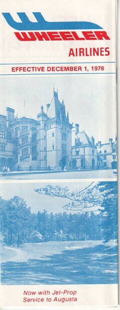 Wheeler Airlines timetable 1976/12/01