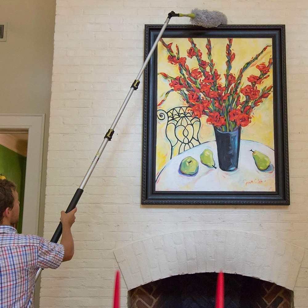 12 Ft Telescoping Extension Pole Squeegee Multi Angle Cleaning Tool Handle