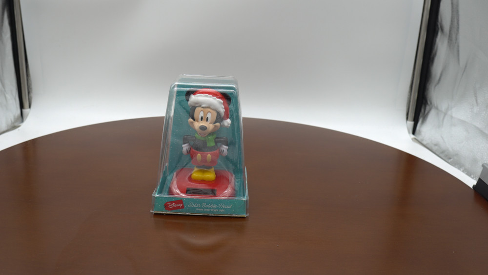 Disney Christmas Mickey Mouse Solar Bobble Head