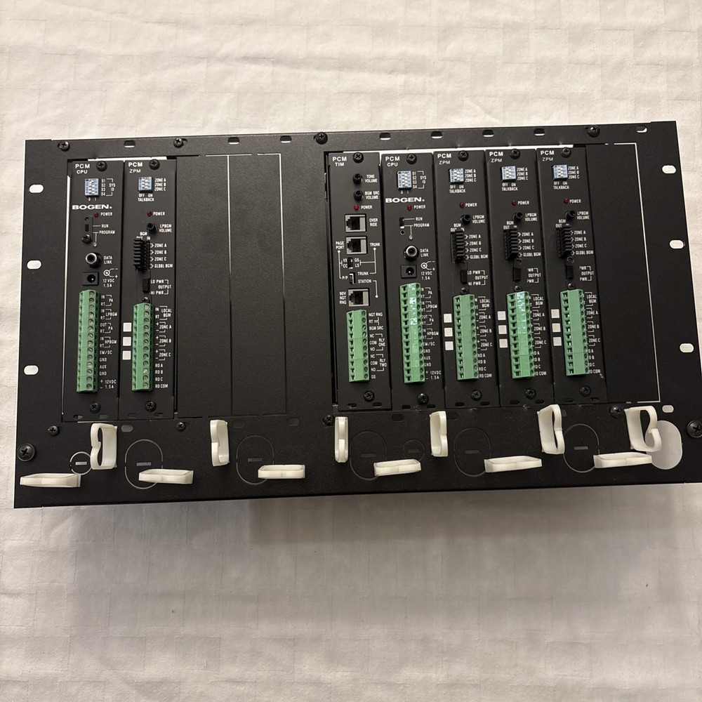 BOGEN PCM 2000-B PAGING SYSTEM 12 ZONES WITH PHONE INTEGRATION