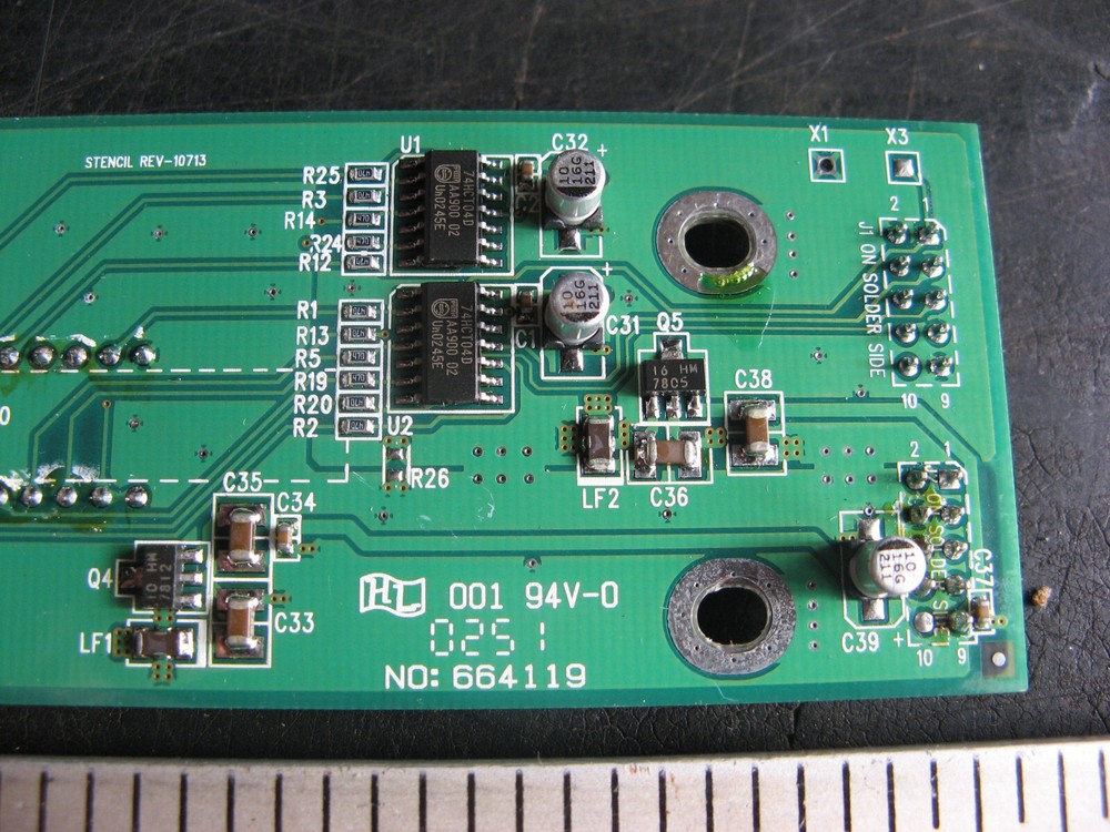 CCD LINEAR IMAGE SENSOR 9x50mm w DRIVER CIRCUIT BOARD HOU-29500